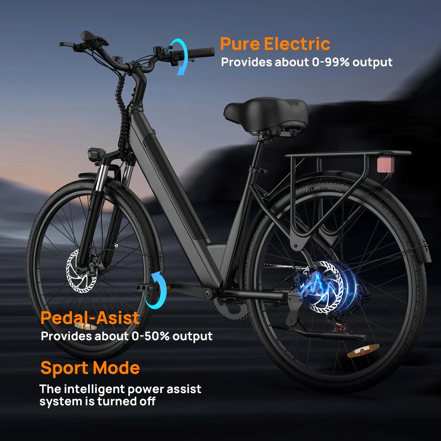 URLIFE 750W E Bike Commuter With Removable LCD Display