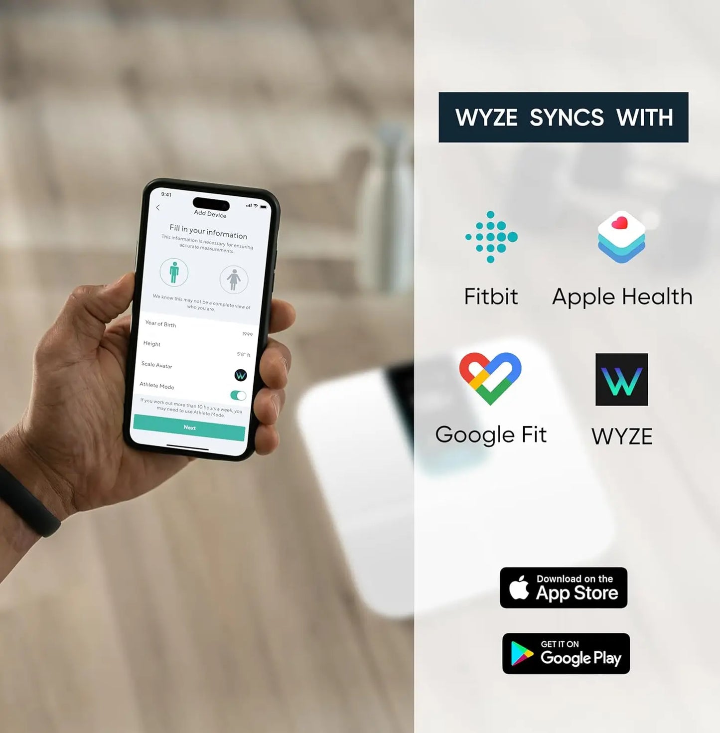 Smart Scale With 4.3 Display Tracks Weight BMI Muscle Mass