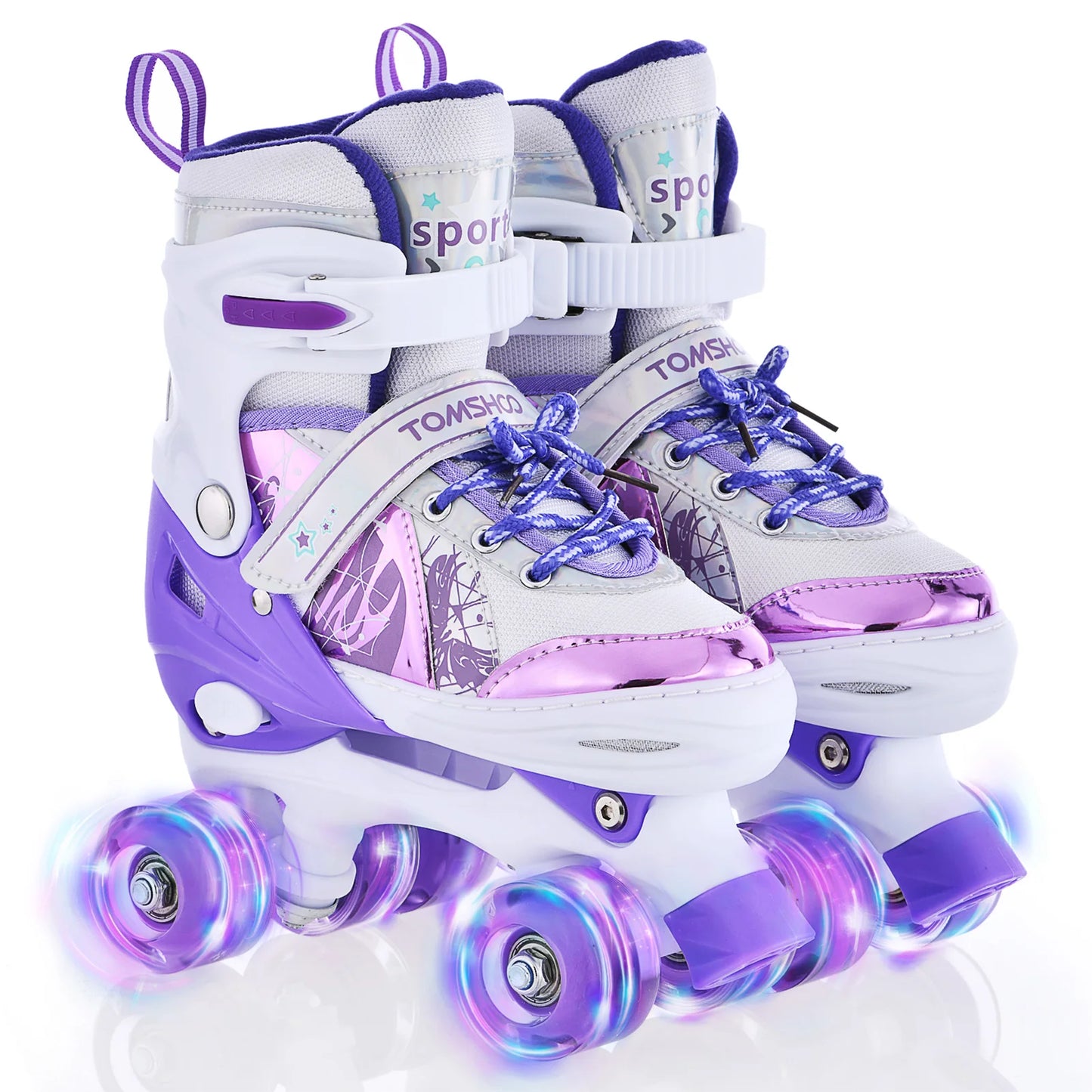 Hign Concerned Kids Roller Skates Light Up LED Wheels