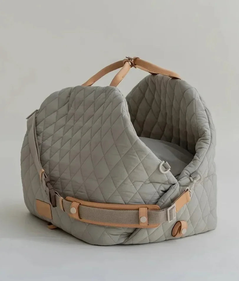 Nylon Soft Sided Car Carrier Tote For Dogs And Cats