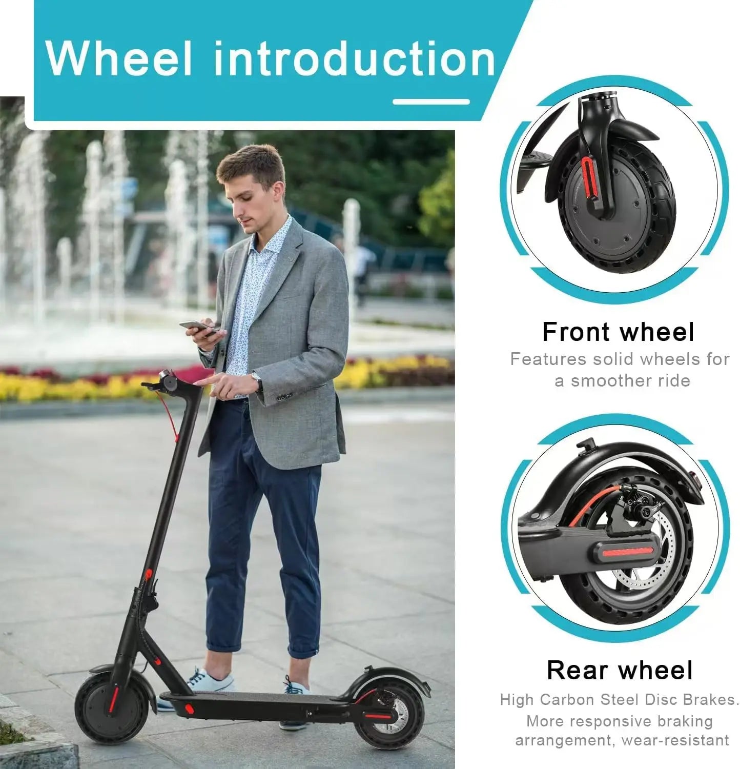 Foldable Waterproof Electric Scooter 36V 350W Smart