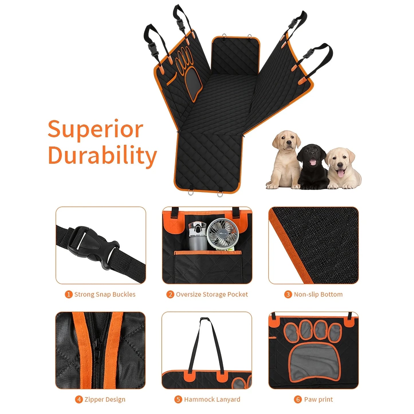 CN Zhejiang Dog Seat Cover Hammock Heavy Duty Waterproof