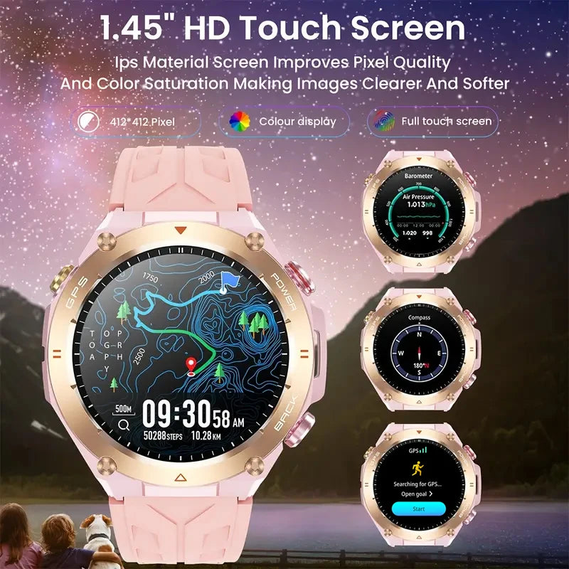 SENBONO GPS Smart Watch for Women Bluetooth Call 1ATM