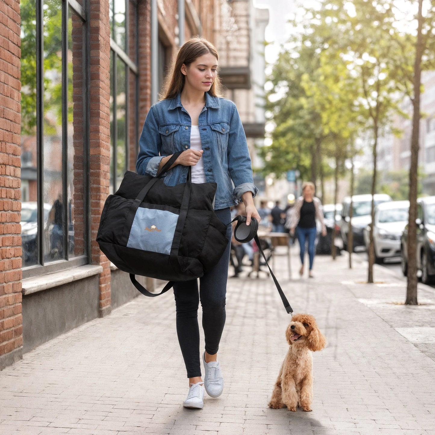 Dog Car Seat Travel Bed Carrier For Small Dogs With Clip On Leash Pockets