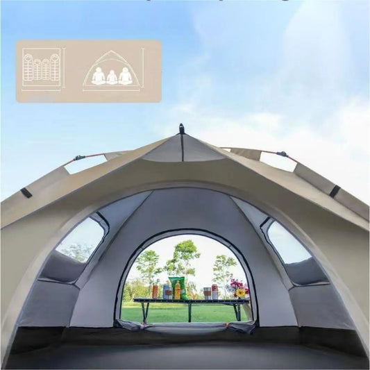 Pakicetus Outdoor Sunshade Camping Tent with Dual Doors and Windows