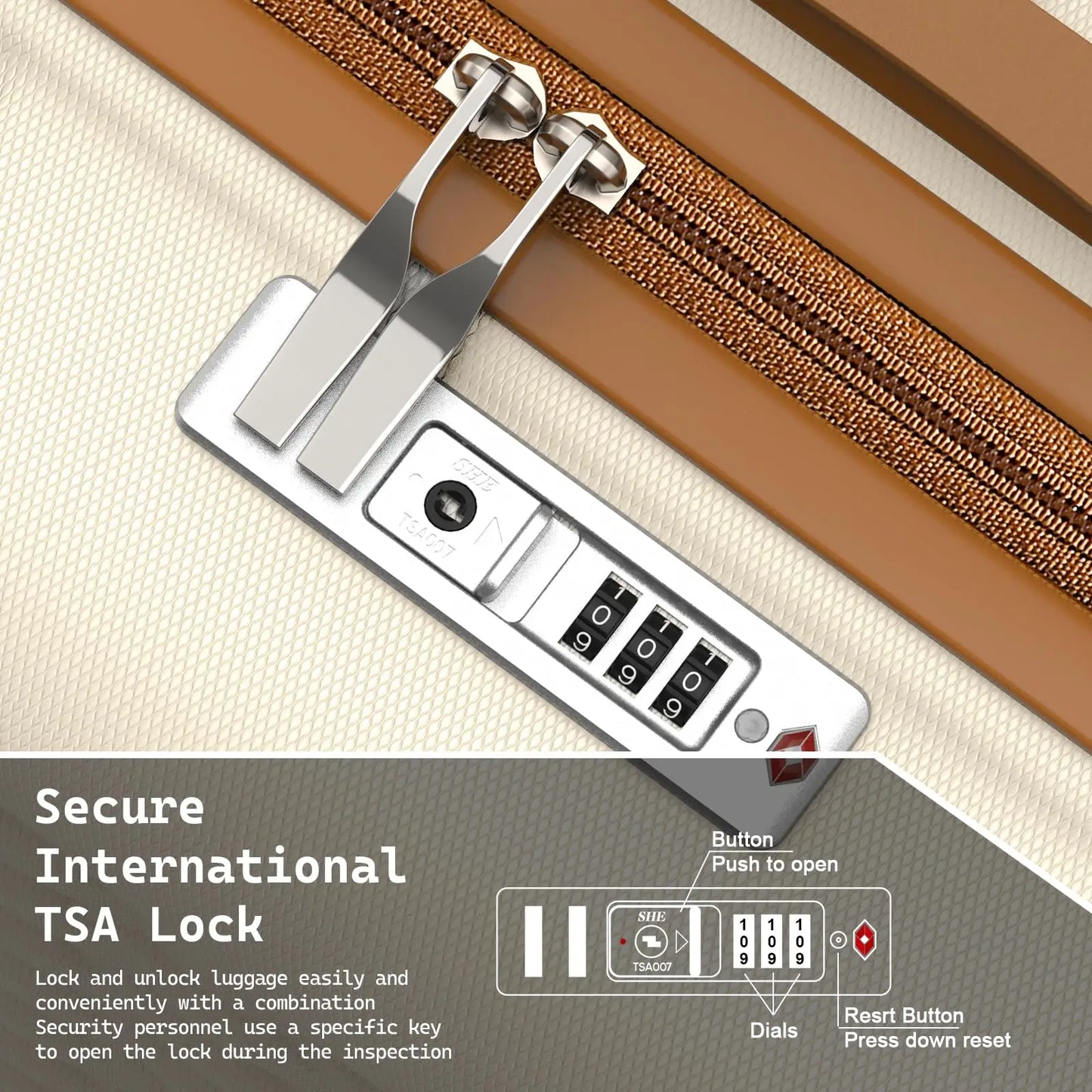 Melalenia 7-Piece Travel Luggage Set, Hard Shell Lightweight Durable Suitcase with Duffel Bag and Toiletry Bag, TSA Lock