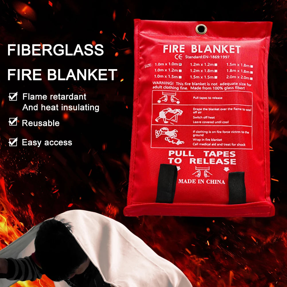 Alloyseed Fire Blanket Fiberglass Flame Retardant Shield