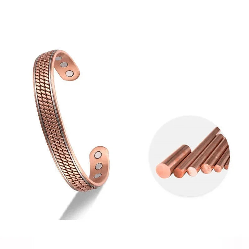 Prettyland Copper Magnetic Adjustable Cuff Bracelet