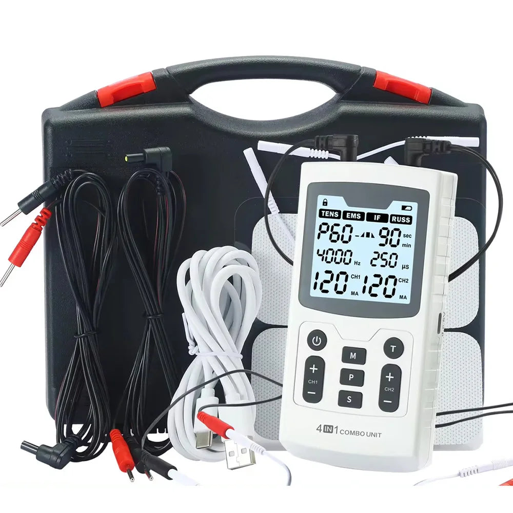 Hmeily 4 In 1 Electric Muscle Stimulator EMS IFT TENS RUSS