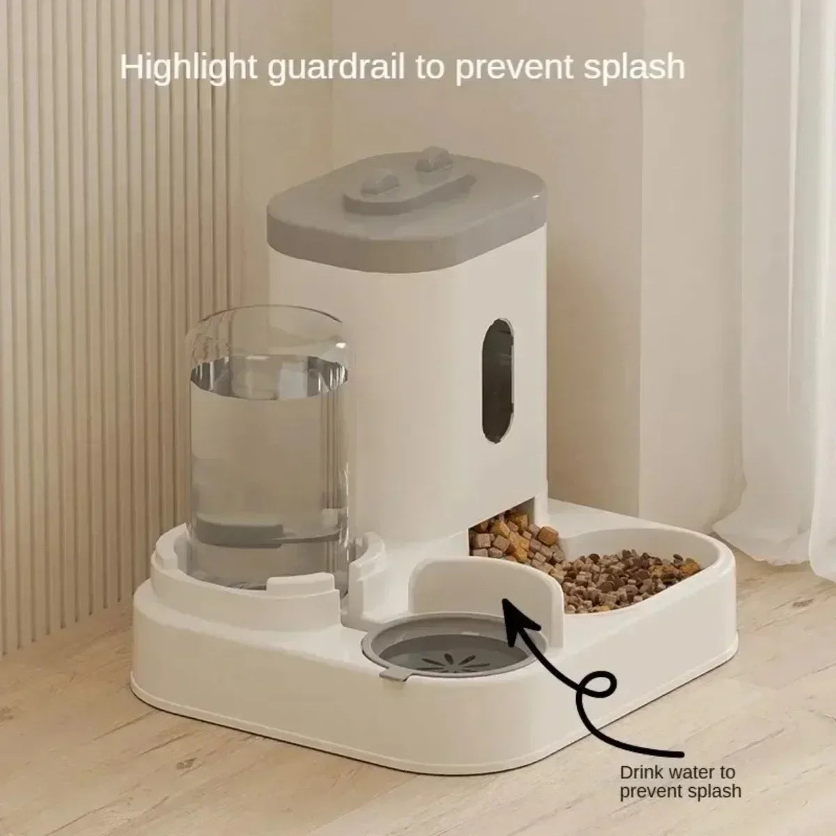Automatic Cat And Dog Feeder With Water Fountain Large Capacity