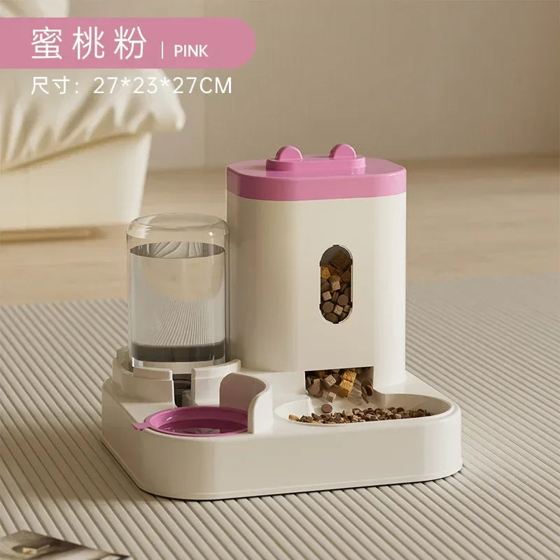 Automatic Pet Feeder And Water Fountain For Cats And Dogs Large Capacity