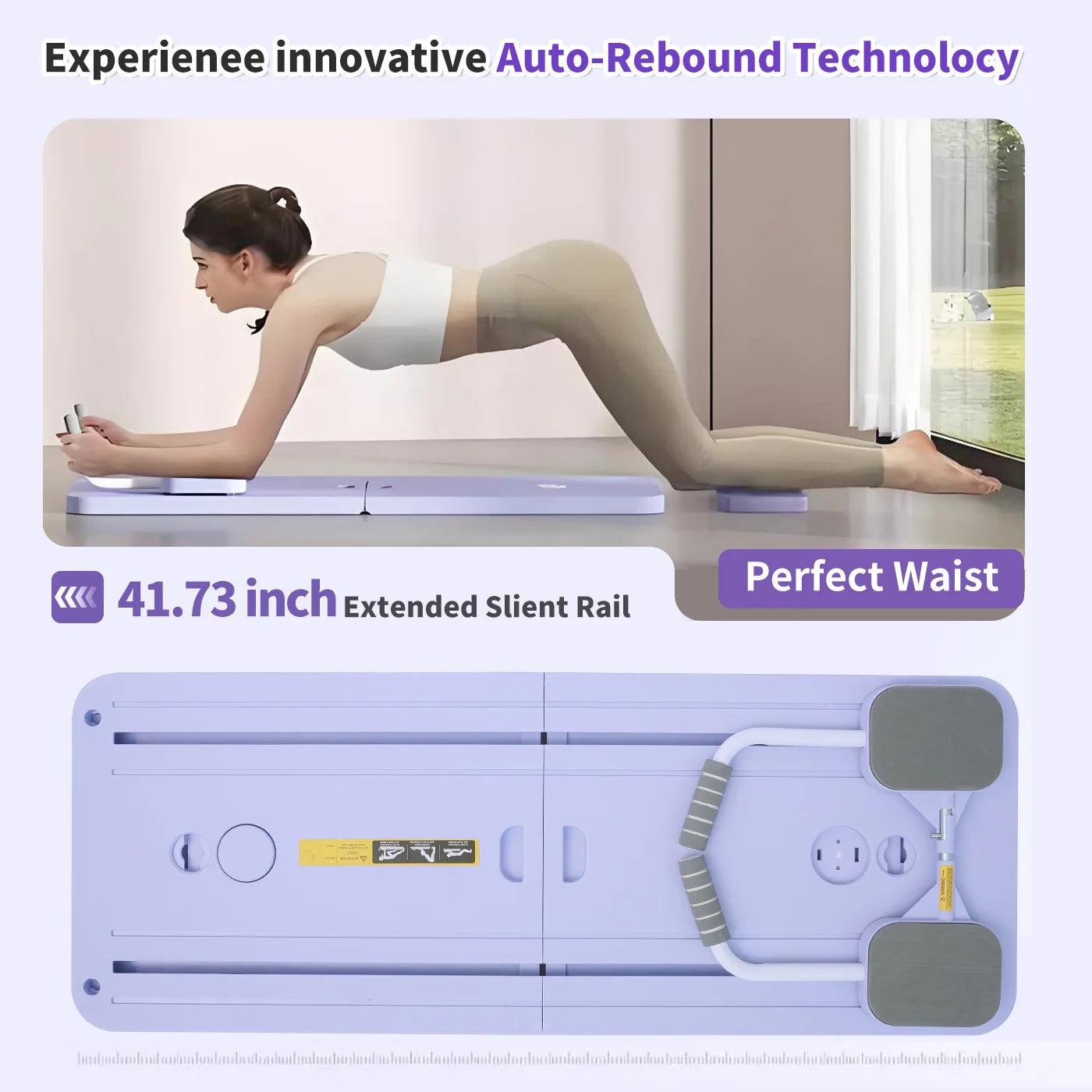 Function Foldable Ab Board Pilates Reformer for Home Workout