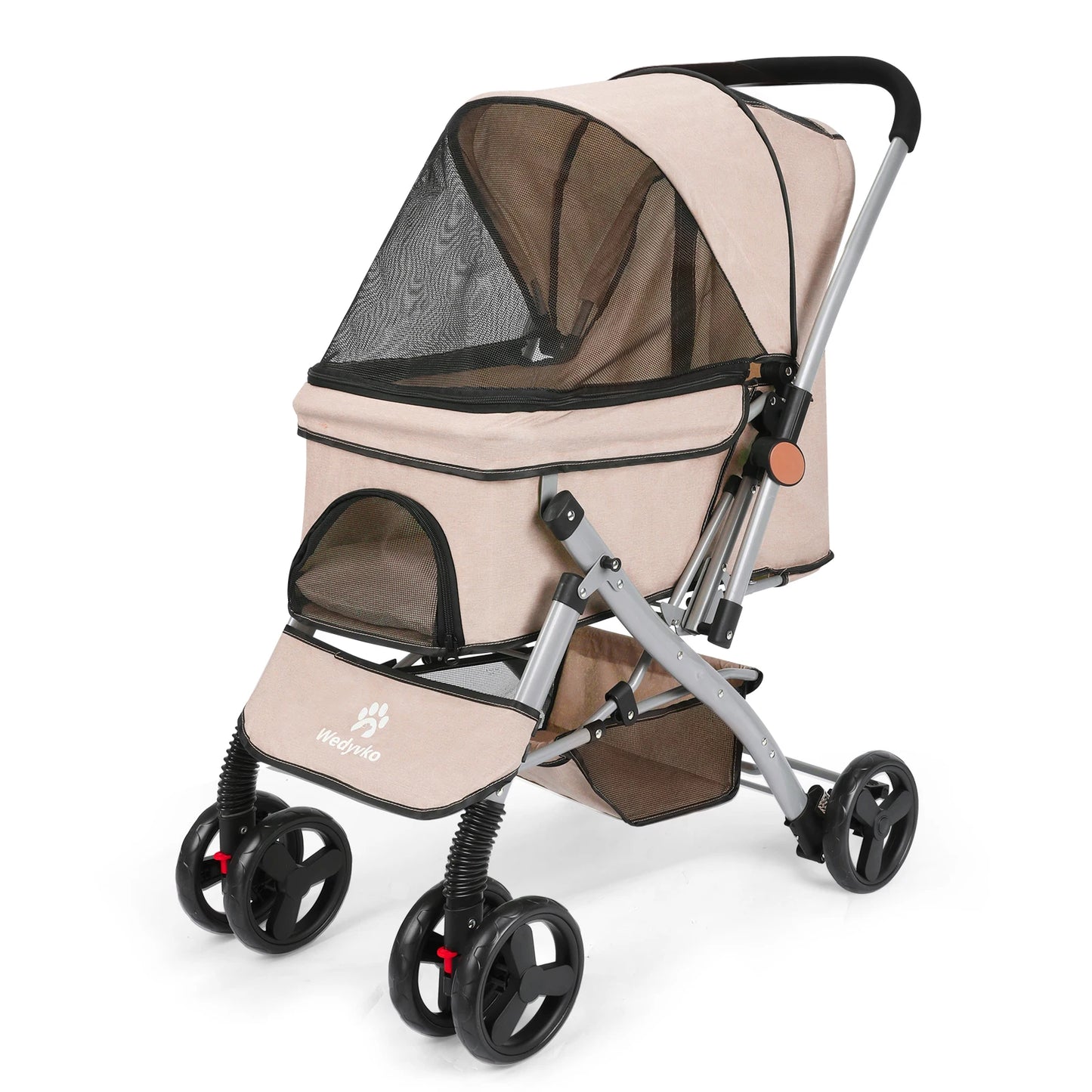 WedyvkoHign-concerned Foldable Cat Stroller With Absorption