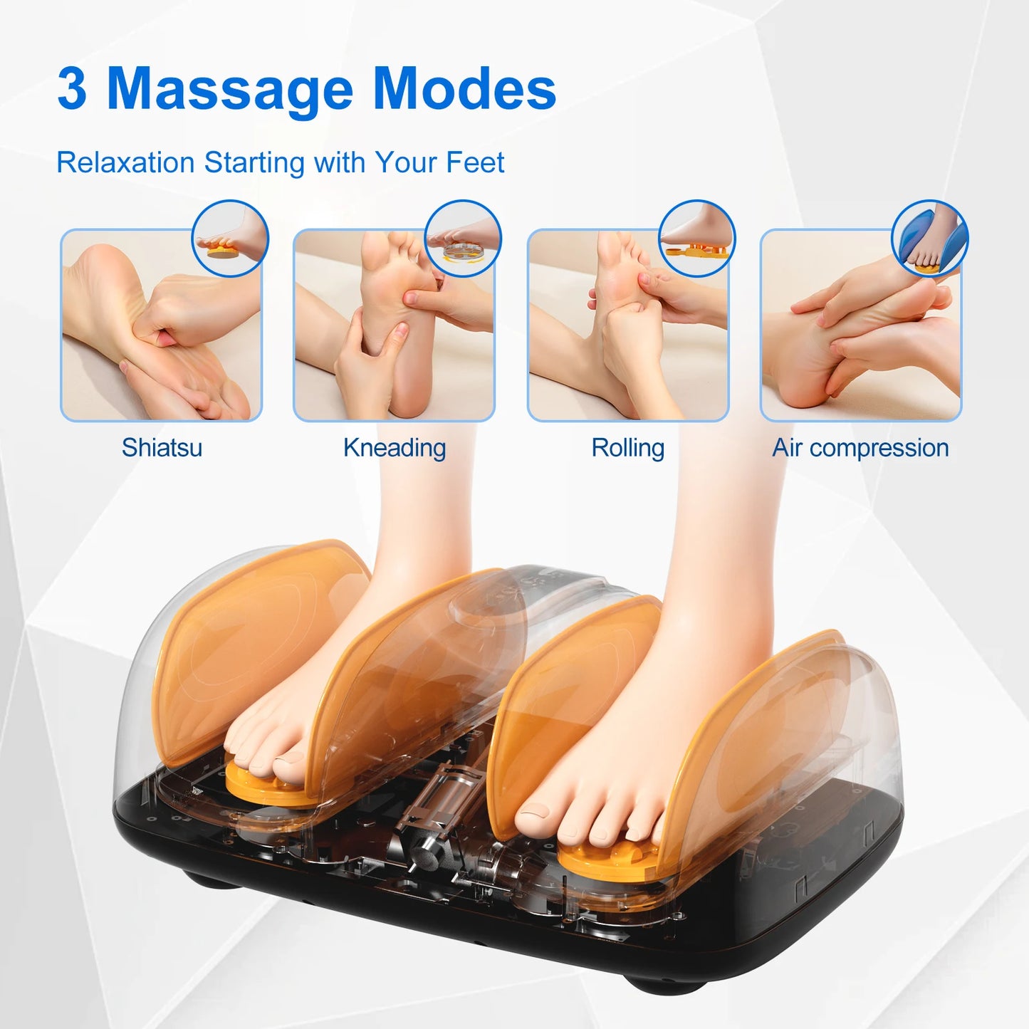 HOMEMASSA Shiatsu Foot Massager With Heat And Kneading