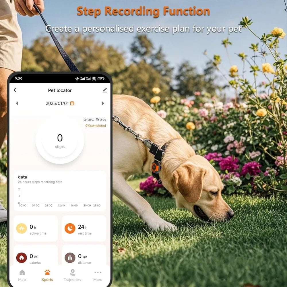 GPS Tracker for Dogs Health Monitoring Collar Compatible