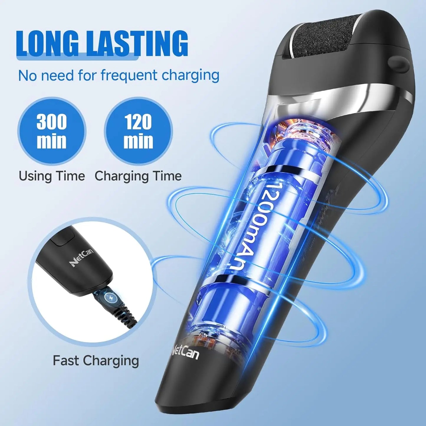 Electric Callus Remover For Feet Portable Rechargeable Pedicure Kit