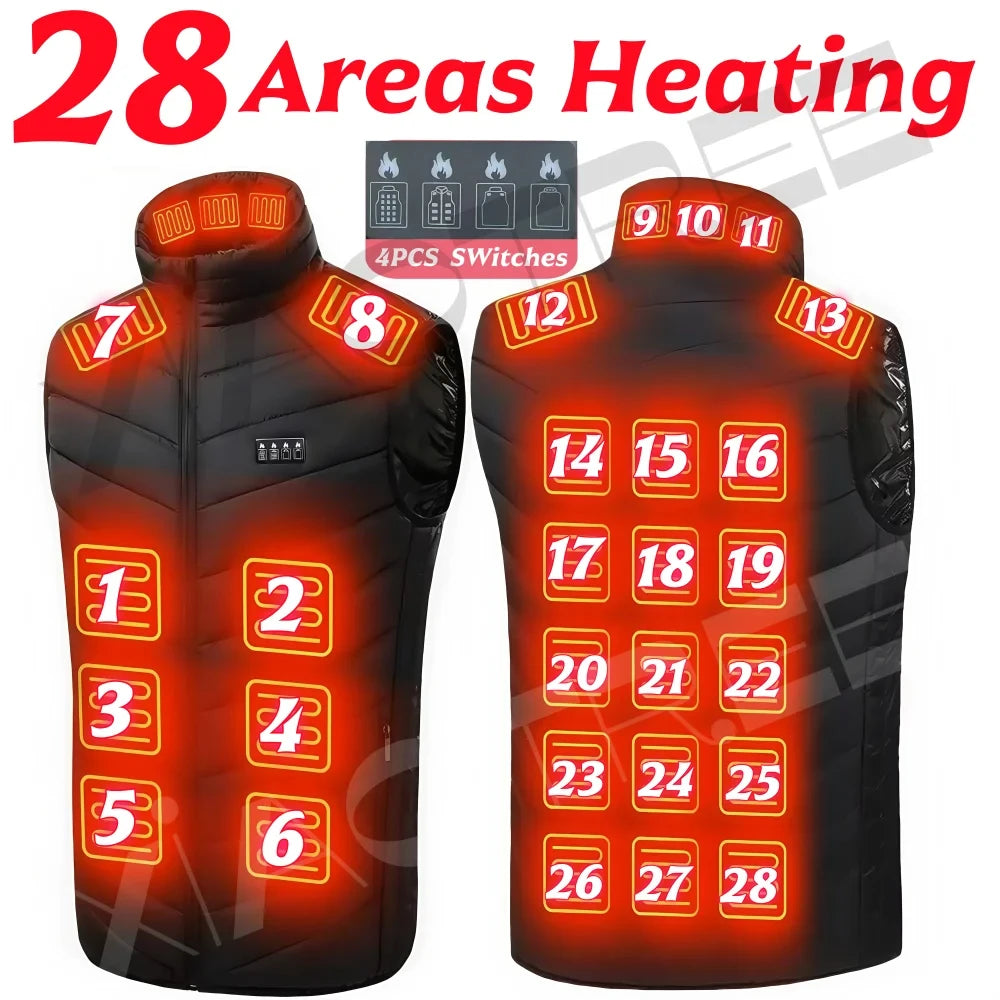 XIAOTREECN Heated Vest Jacket For Men Women USB Electric Warmer