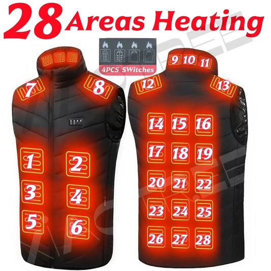 XIAOTREECN Heated Vest Jacket For Men Women USB Electric Warmer