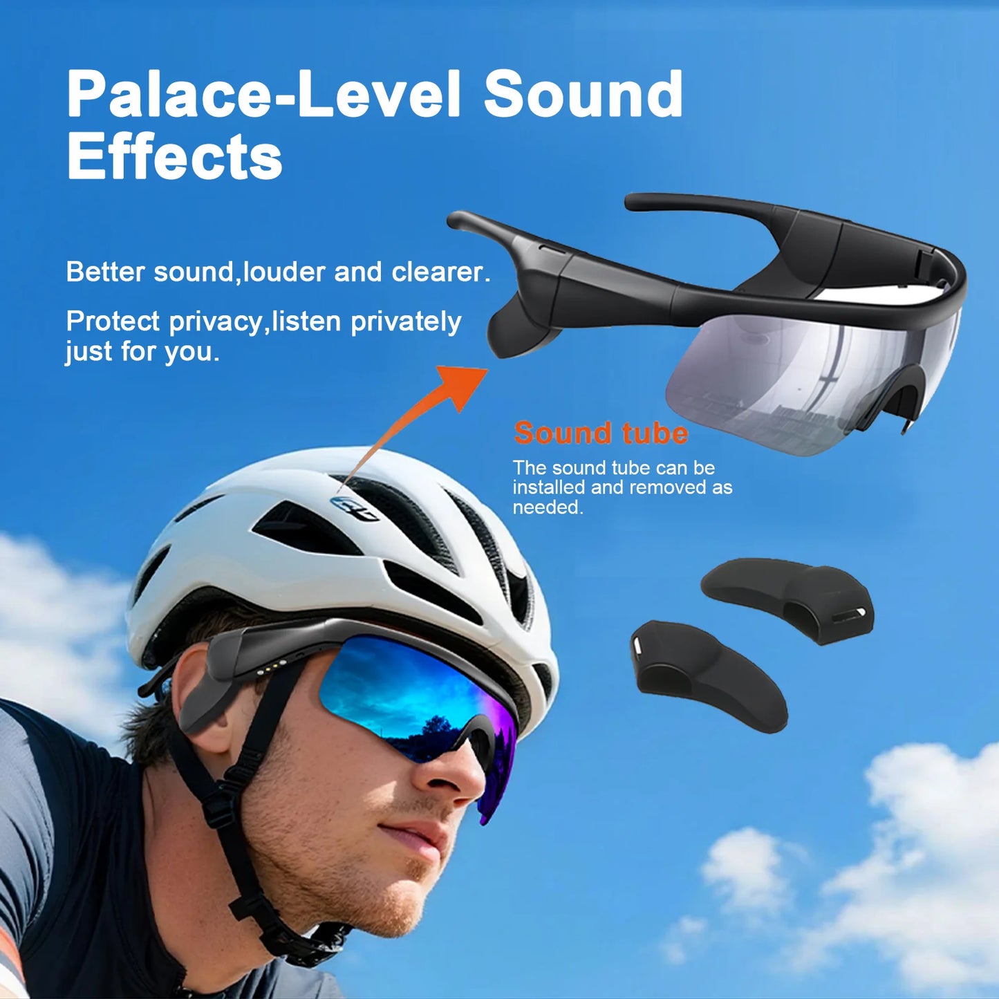 AI Smart Glasses with Polarized Lens,Bluetooth HiFi Audio,Real-time Translation,UV400 Protection For Cycling/Outdoor Sports
