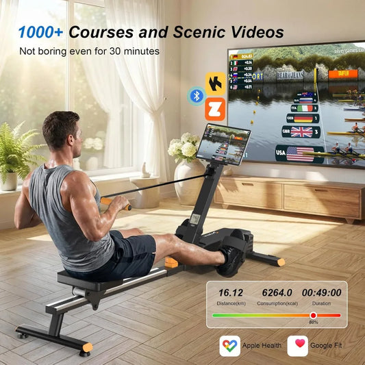 Magnetic Rowing Machine, 350 LB Weight Capacity Rower Machine for Home Use