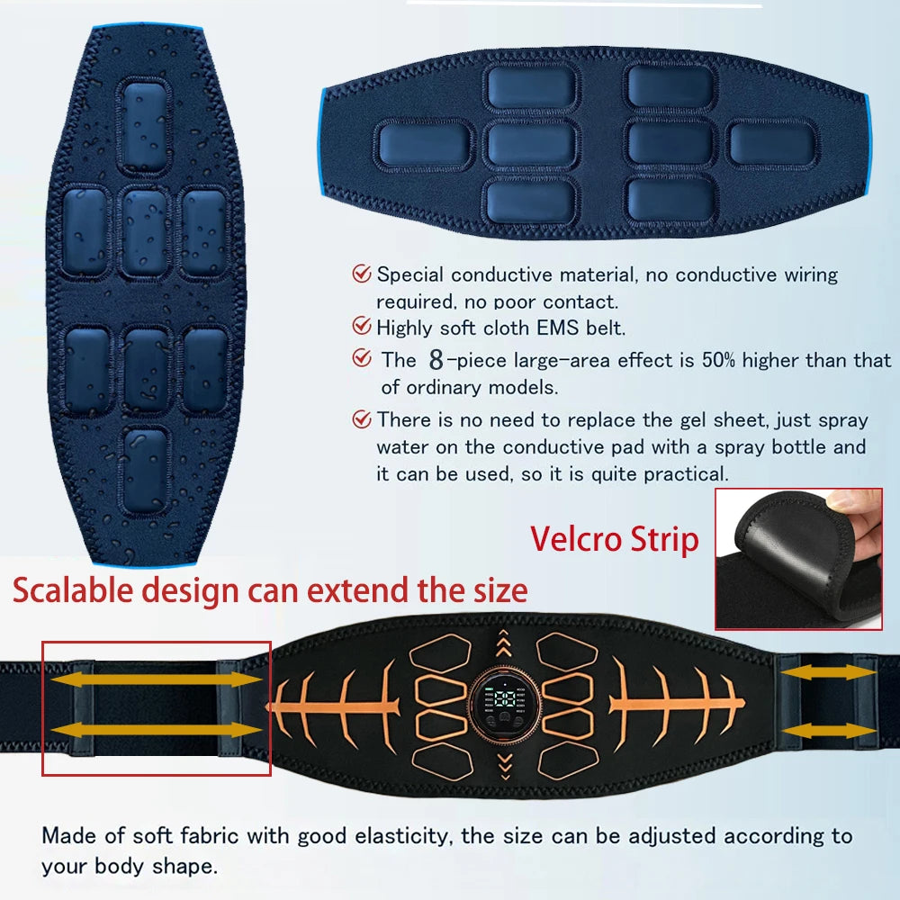 Brangdy EMS Muscle Stimulator Ab Toning Belt For Fitness