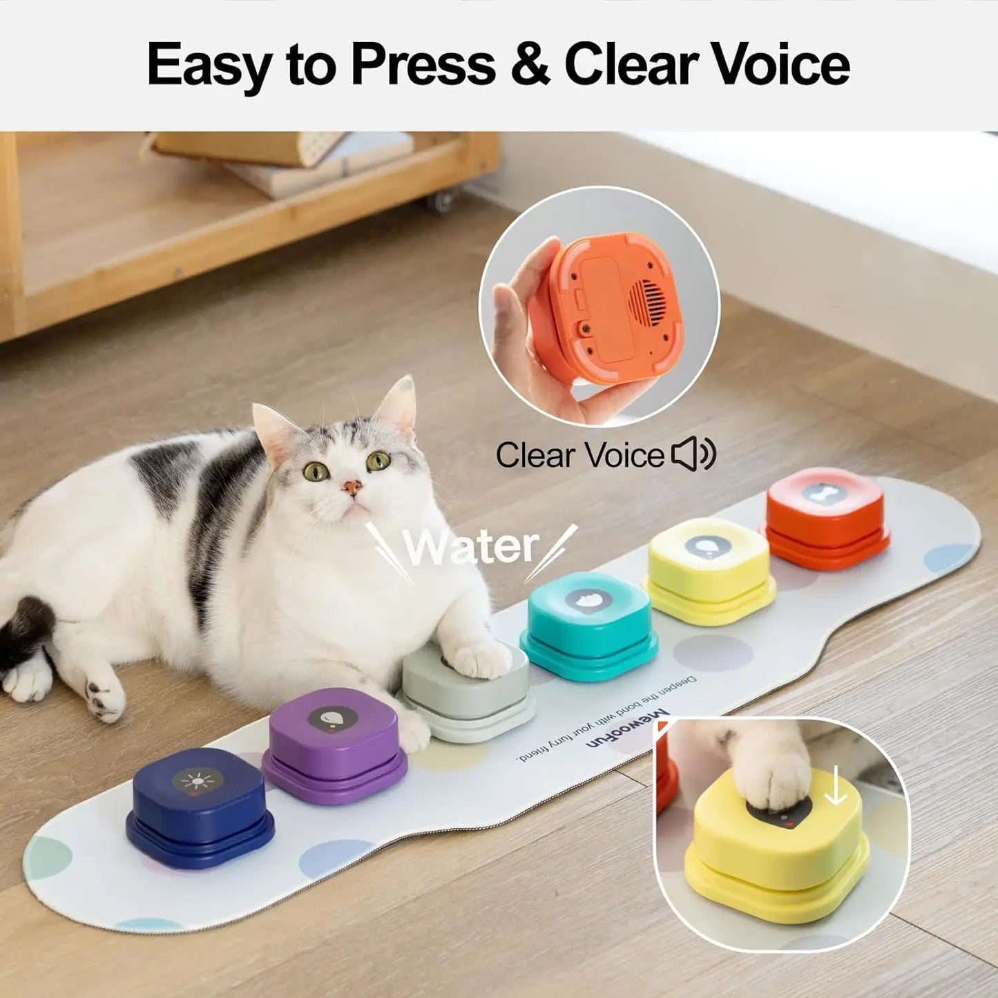 MEWOOFUN Voice Recording Button for Dogs Talking Training