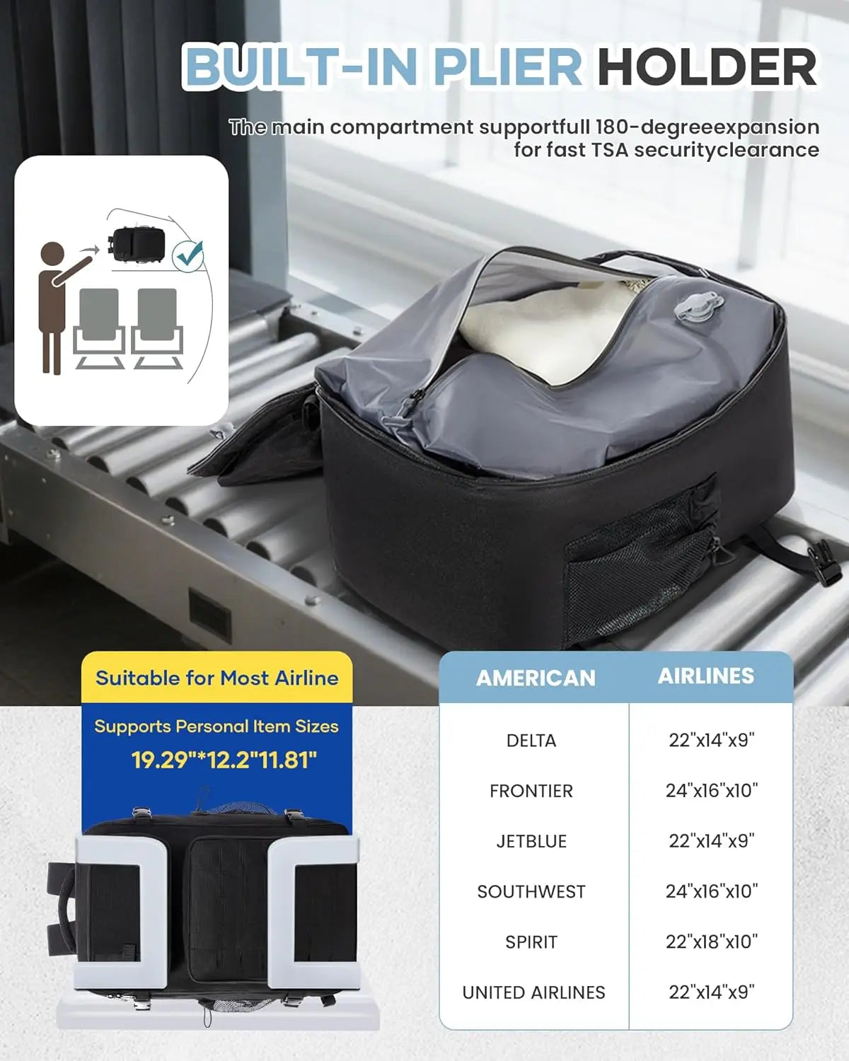 Travel Tactical Backpack with Air Pump, Flight Approved, Large Vacuum Seal Hiking Gym Bag for Men & Women – Black