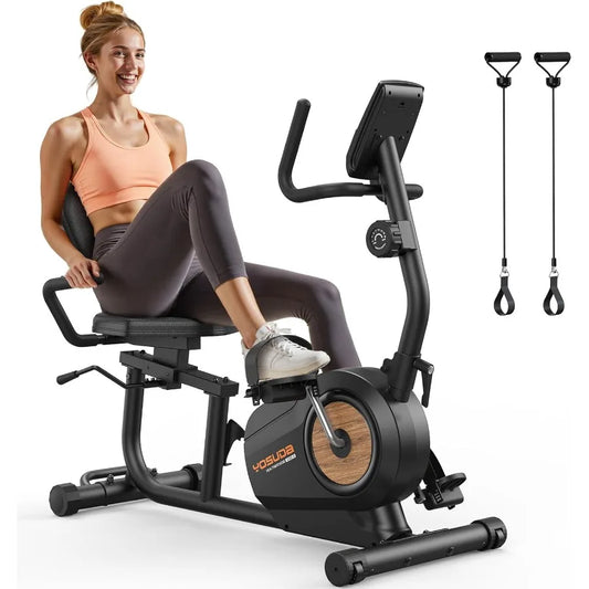 XMSJ Recumbent Exercise Bike With Magnetic Resistance For LowImpact Cardio