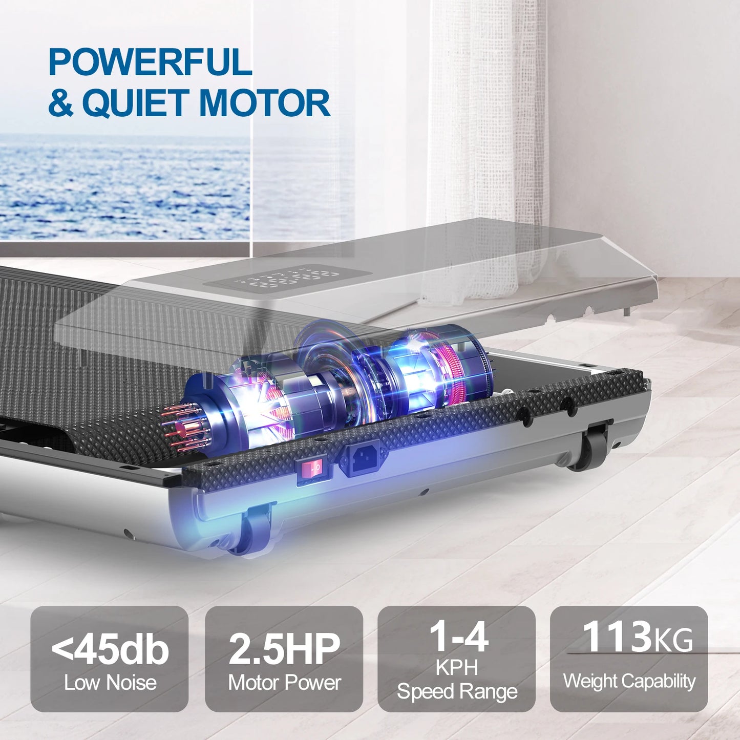 Driving Power 2in1 Walking Pad Treadmill For Home And Office