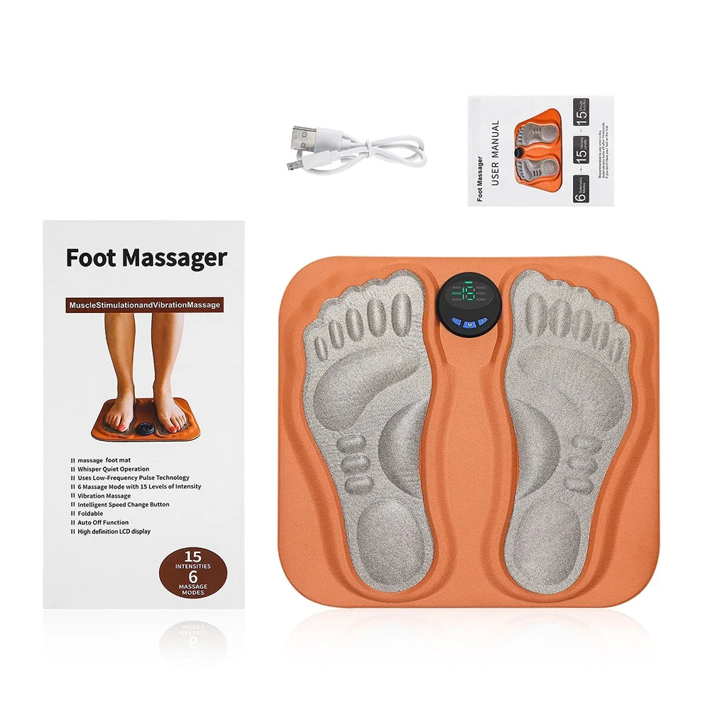 Iebilif EMS Foot Massager 6 Modes Acupoint Therapy Mat