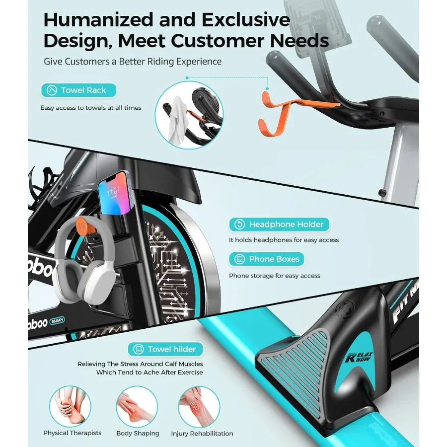XMSJ Indoor Cycling Bike With Adjustable Magnetic Resistance Belt Drive