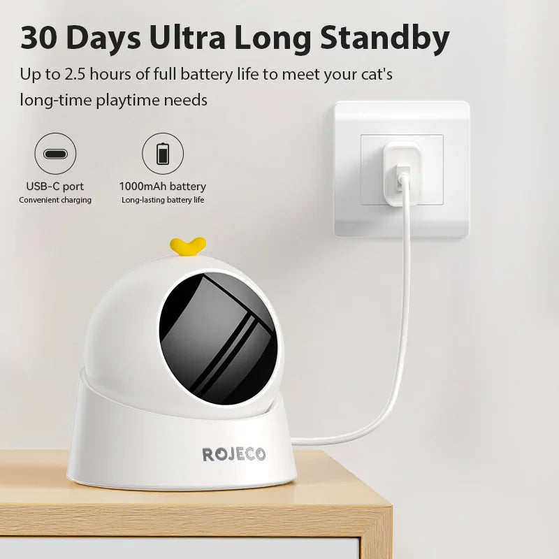 ROJECO Automatic Cat Laser Toy Interactive 360° Adjustable Electric Cat Toy For Kitty Dog Indoor Smart Teasing Laser Cat Toys