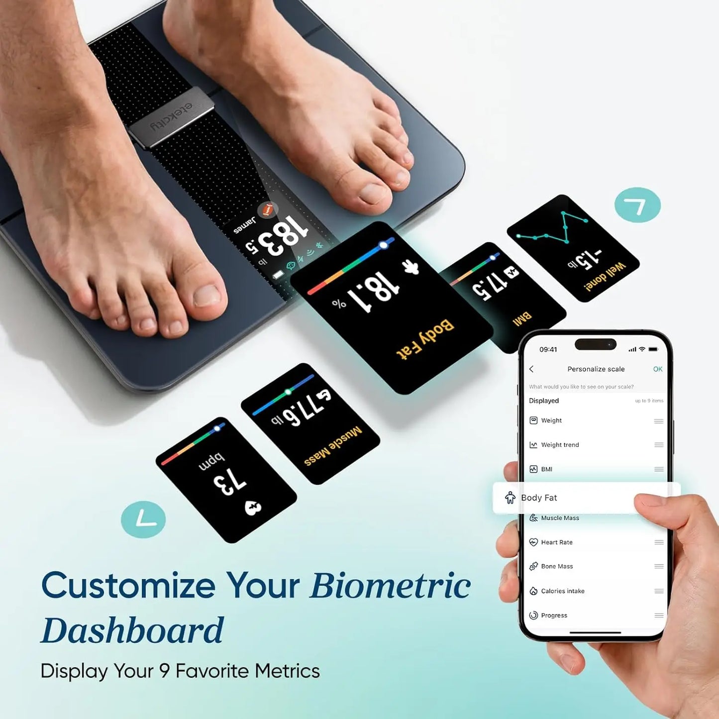 Smart Body Scale With WiFi App Sync For Weight Tracking