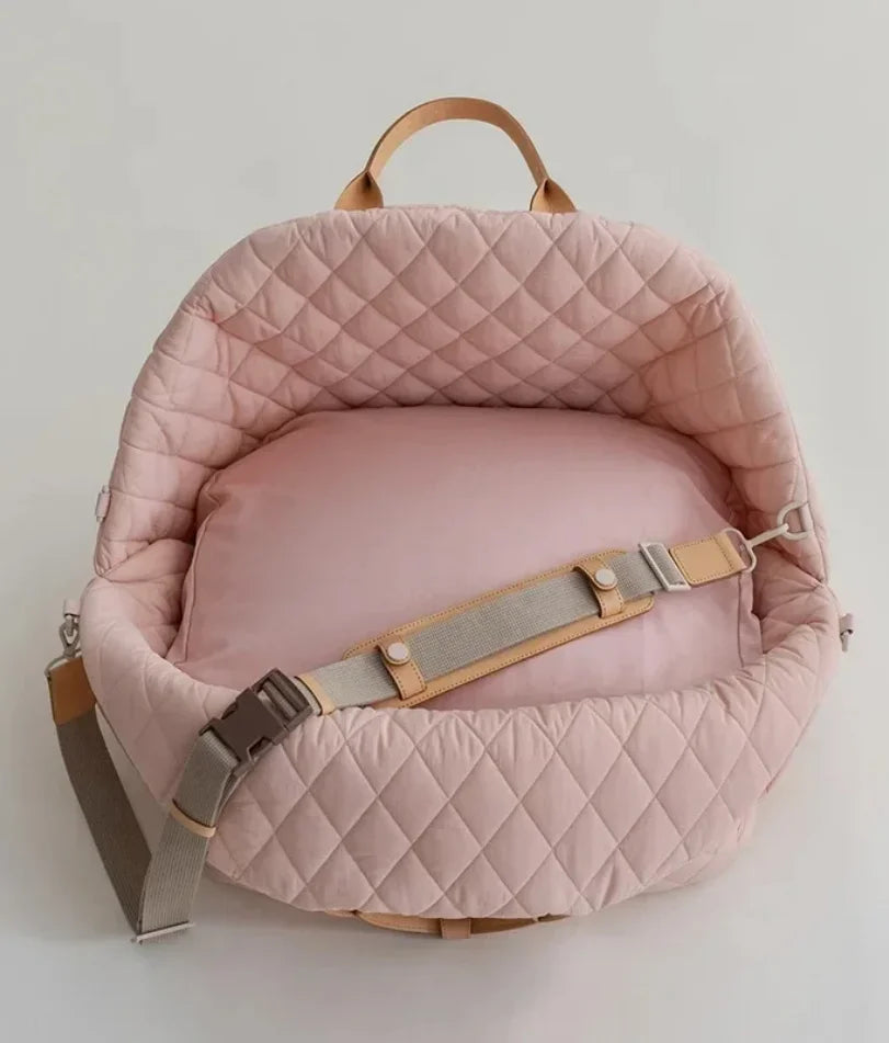 Nylon Soft Sided Car Carrier Tote For Dogs And Cats