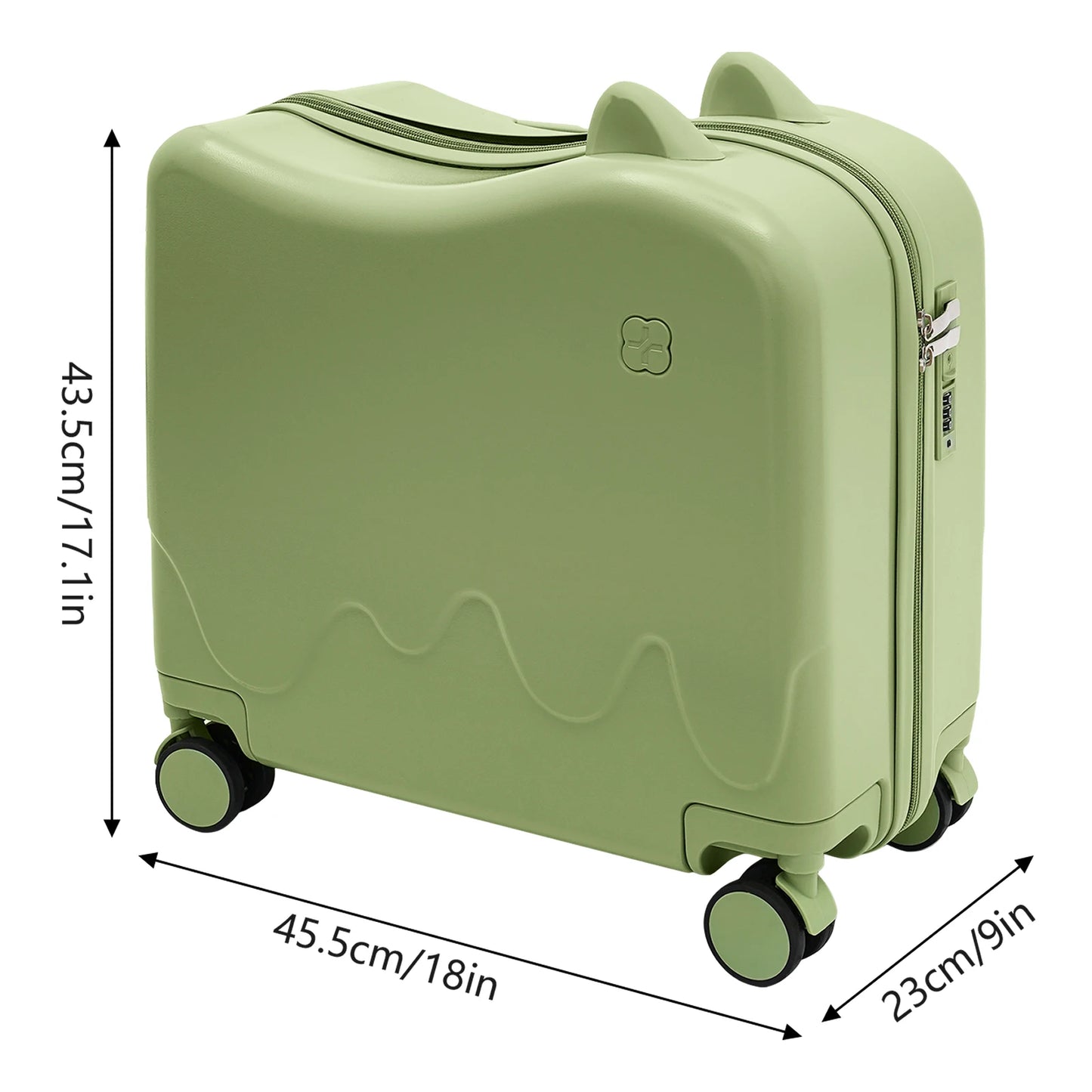 18 Inch Kids Luggage Can Sit and Ride on Suitcase 37L Universal Wheel Trolley Case Travel Suitcase for Children