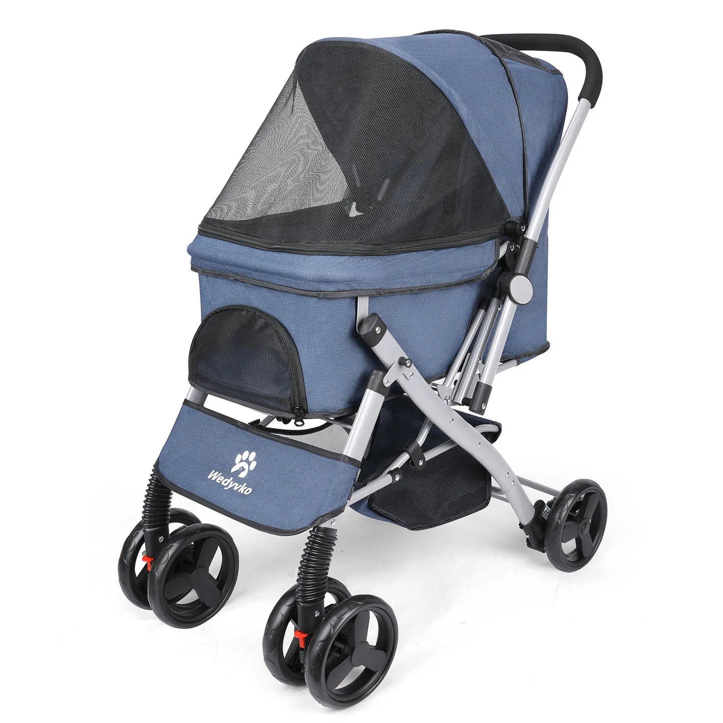 WedyvkoHign-concerned Foldable Cat Stroller With Absorption