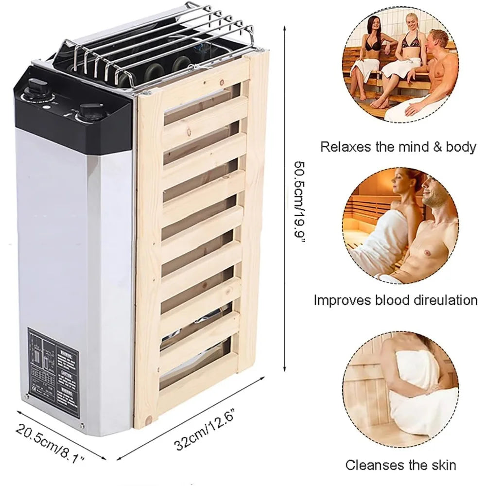 Sauna Heater 110V Stainless Steel Electric Sauna Stove With Timer