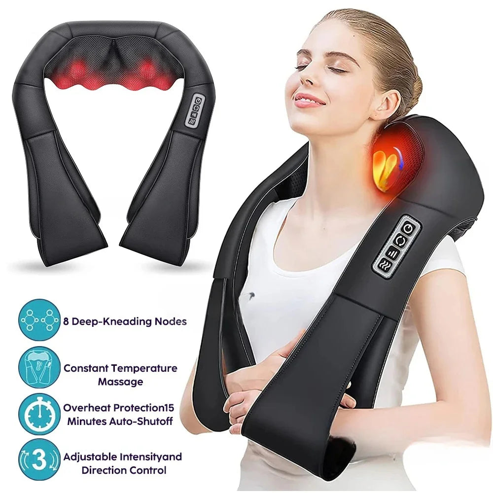 HOMEFISH Shiatsu Neck And Shoulder Massager With Heat