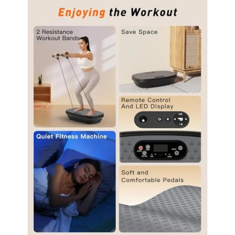 XMSJ Vibration Plate Exercise Machine For Lymphatic Drainage And Workout